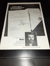 Bobby Scott Star! Rare Original Promo Poster Ad Framed!