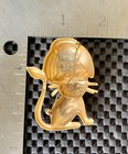 LION GOLD TONE PINBACK BROOCH 1 3/4" X 2 1/4" — photo 3