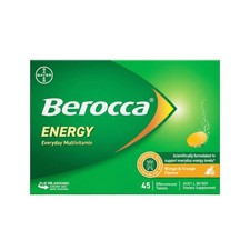 Berocca Energy Everyday Multivitamin Mango & Orange Effervescent Tablets 45