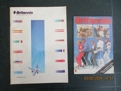 2 Britannia, In-Flight Magazines,   Autumn/Winter 1984/5 & 1989 (ONE SMALL TEAR)
