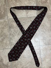 Christian Dior Monsieur Neck Tie Burgundy Maroon Made In USA