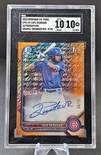 2022 Bowman Chrome Luis Verdugo 1st Bowman Orange Shimmer Ref Auto /25 SGC 10
