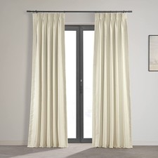 HPD Half Price Drapes Blackout Curtains for Bedroom Vintage Textured Faux Sil...