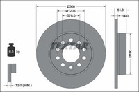 2 X Bremsscheibe Textar 92345203 FüR VW Multivan T7