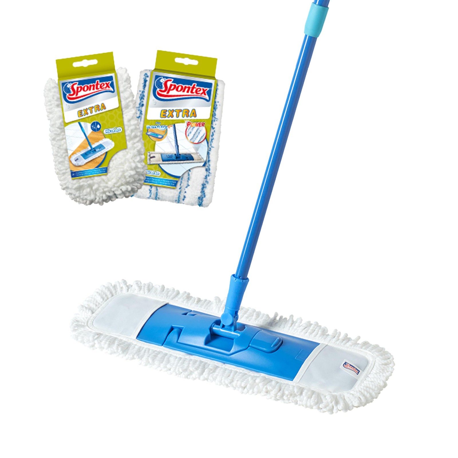Spontex Extra Flat Mop Versatile Microfibre Mop for Wet - Dry Adjustabl 8390₽