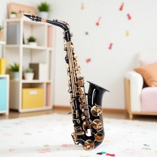 Eb Alto Saxophone Student Beginner Kit - Engraved Pearl Keys Black Hard Case