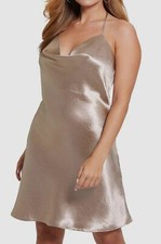 Guess Women's Pink Taryn Satin Mini Slip Dress Size S