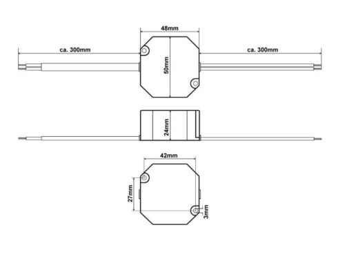 LED Trafo Mini CV IP65 dimmbar 12V 12W Phasenanschnitt Phasenabschnitt Triac - Bild 2 von 2