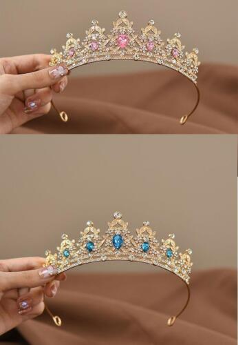 Kinder Prinzessin Krone Diadem, Kristall Haarschmuck für Tanz & Geburtstag Gif - Bild 16 von 30