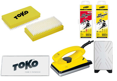Toko Skiwachs-Set 5teilig mit Wachsbügeleisen - Alpin + Nordic + Board