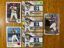 Warming Bernabel Rockies Prospect,Bowman 1st Chrome MOJO, Scouts #81, Topps 