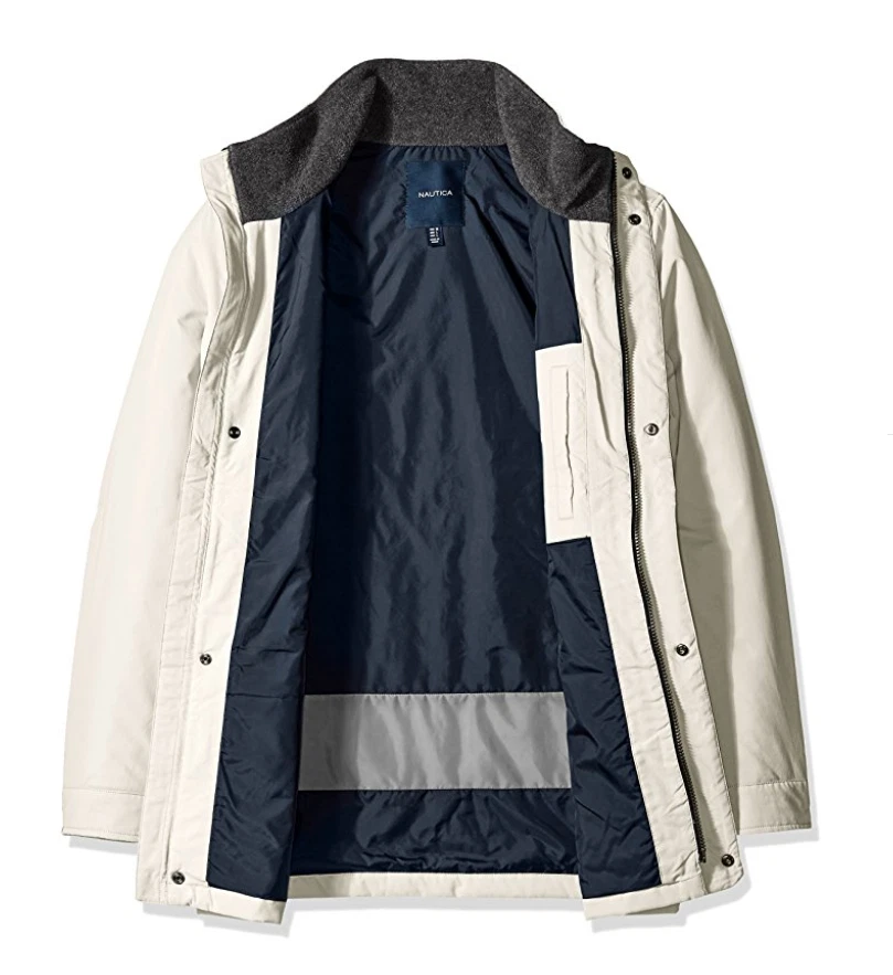 Chaqueta parka multibolsillo Nautica para hombre $198, abedul plateado, talla S. Foto 2 de 2