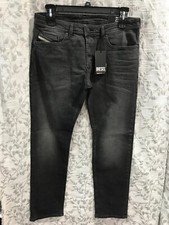DIESEL Men's Size W36-L30 Black Buster-X Slim Tapered Jeans 225 NWT