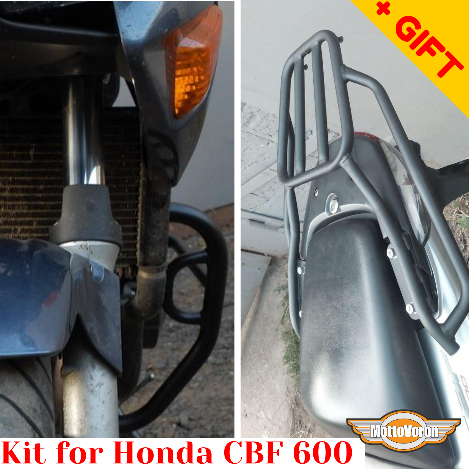 For Honda CBF 600 Engine guard Rear rack CBF 600N Crash bars CBF 600 PC38, Bonus