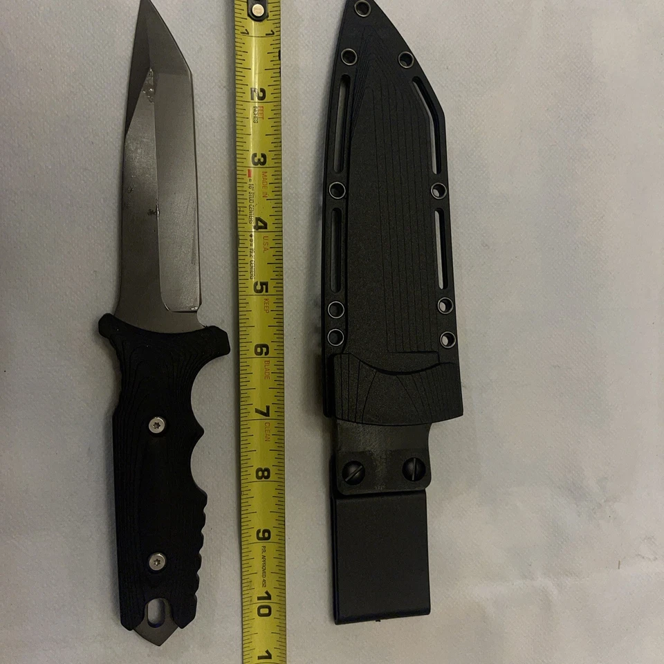 Cuchillo táctico de hoja fija Tanto funda Kydex D2 acero goma mango Tac Foto 2 de 4