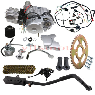125cc Engine Motor 3+1 Reverse & Wiring for Go Kart ATV Quad Buggy Apollo TRX90X