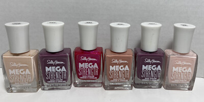 Mega Strength Nail Polish Sally Hansen  6 Assorted Colors