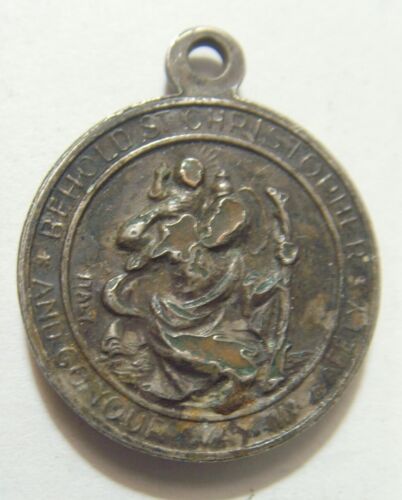 Antiker religiöser katholischer Heiliger Christophorus Antonius Anhänger 53904 um 1800 - Bild 2 von 3