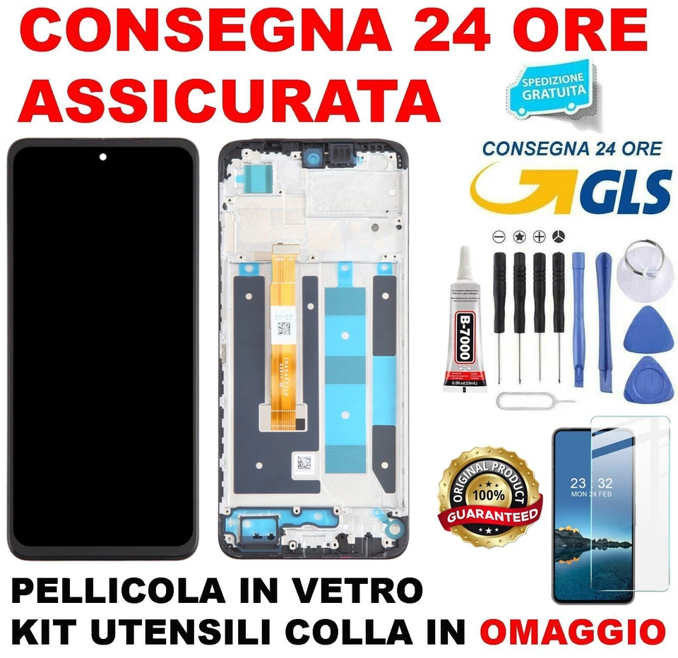 DISPLAY LCD FRAME ORIGINALE OPPO REALME C55 RMX3710 TOUCH SCREEN VETRO SCHERMO