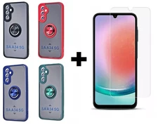 Shockproof Magnetic Ring Case + Tempered  Glass for Samsung Galaxy A34 5G