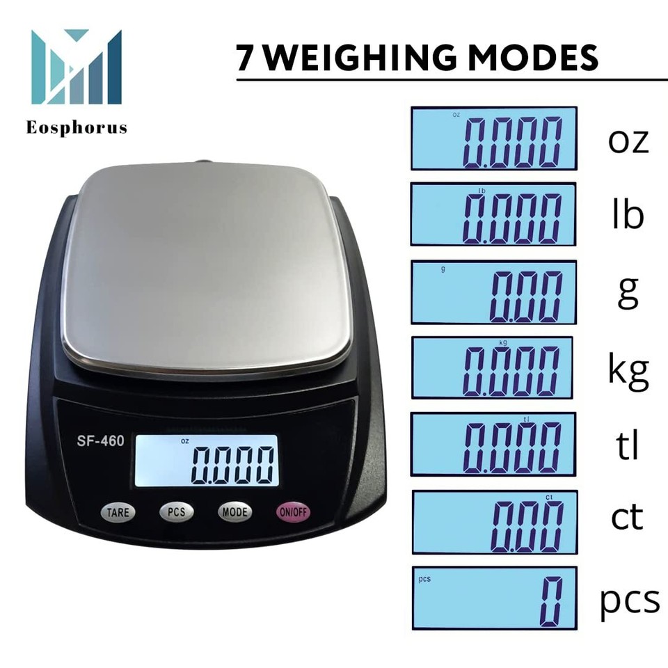 Eosphorus Ounce , Carat , and Gram Scale 0.01g Accuracy Digital Balan