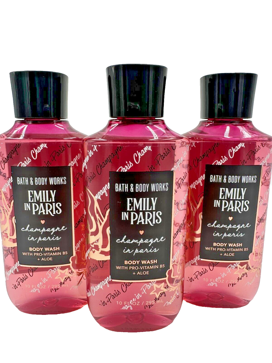 Bath & Body Works LOT 3 Emily Champagne In Paris Body Wash Shower