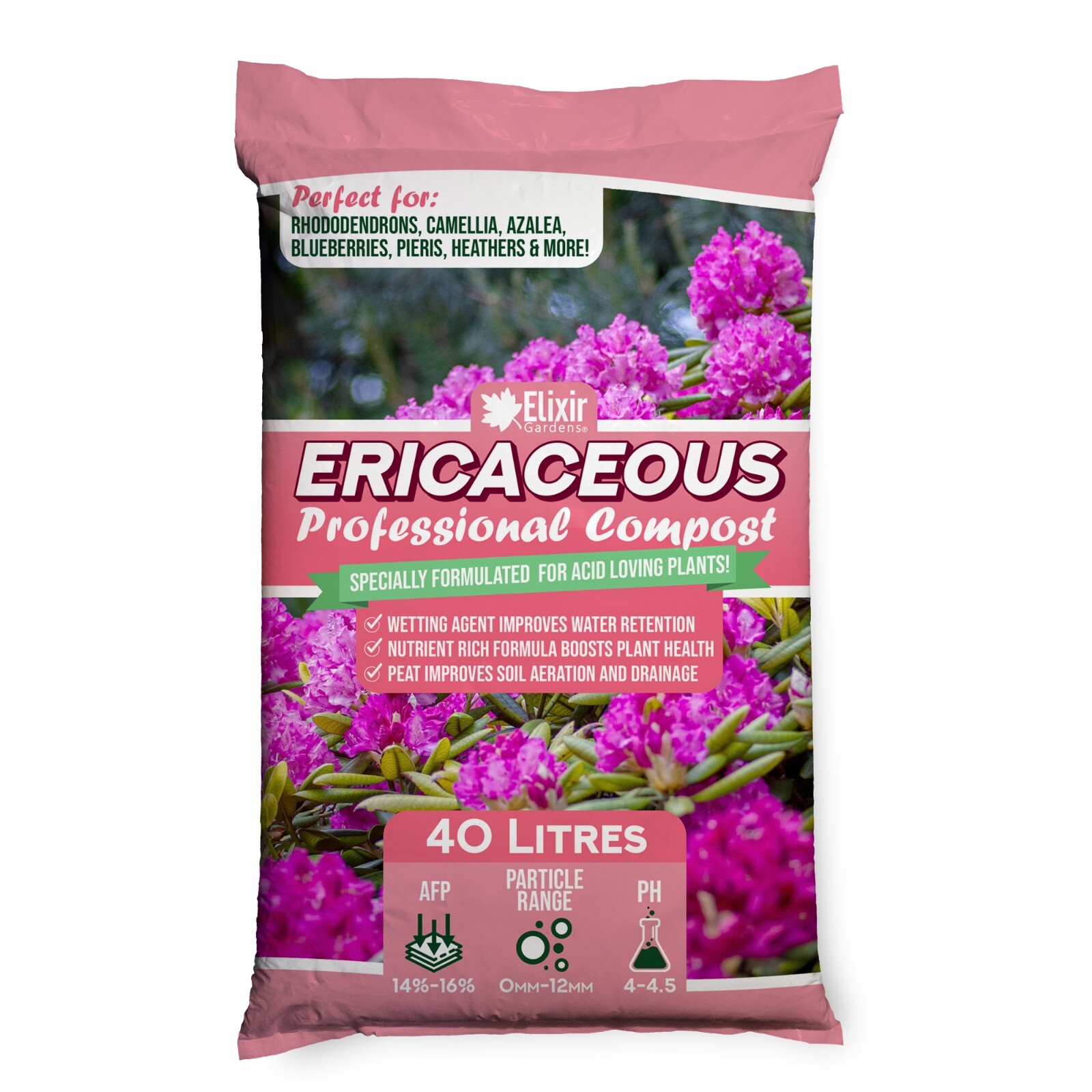 40L Organic Ericaceous Compost for Acidic Plants, Blueberry