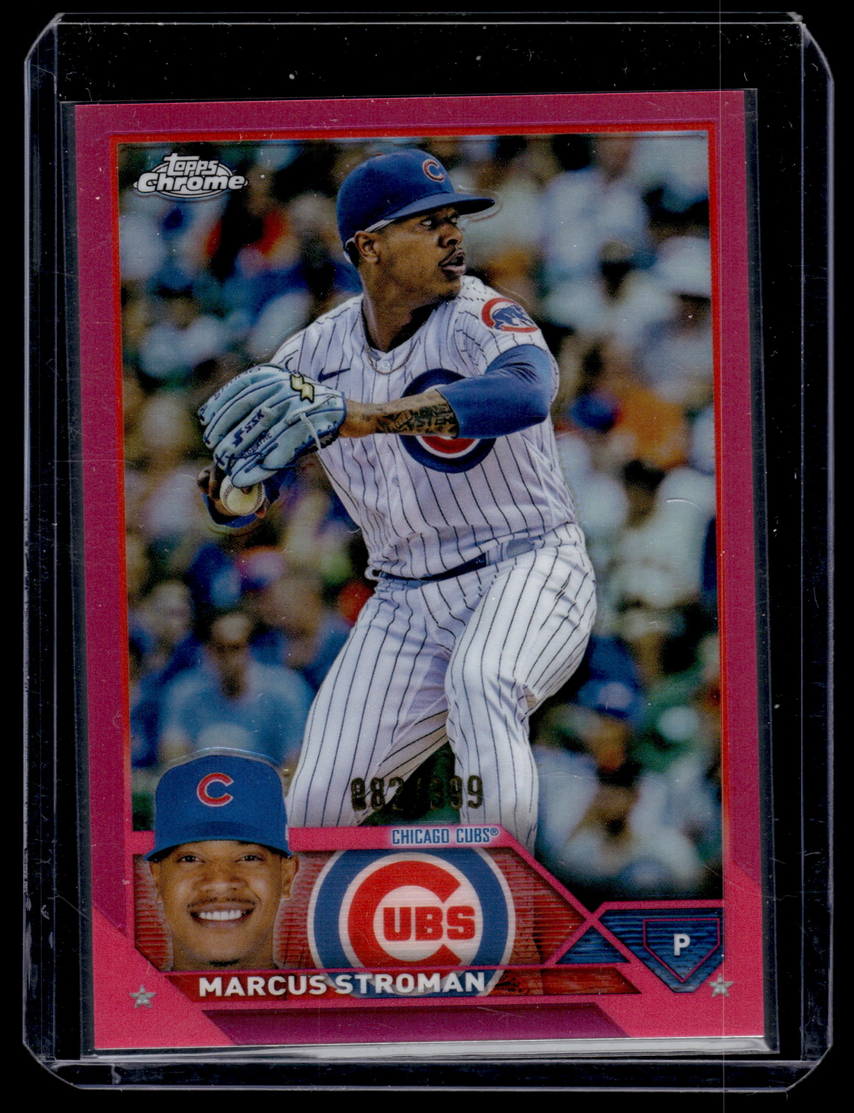 Marcus Stroman 2023 Topps Chrome Magenta Refractor Card /399 #212