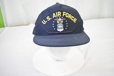 US Air Force Hat Cap Snap Back Blue Eagle Crest Front Patch Made In USA
