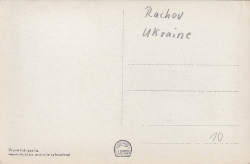 AK Ukraine Rachov Rachiw - Zipcerei, Ortsansicht, Häuser und Zug, ca. 1920 - Bild 2 von 2