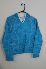 UNDER ARMOUR Youth Large Hoodie, Pullover, Sweatshirt, Blue/White, Polyester