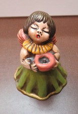 Ceramica THUN: Angelo di Bolzano verde - che canta - con portacandele 19 cm