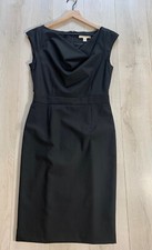 Banana Republic Light Weight Wool Black Drop Neck Sleeveless Sheath Dress Sz 2
