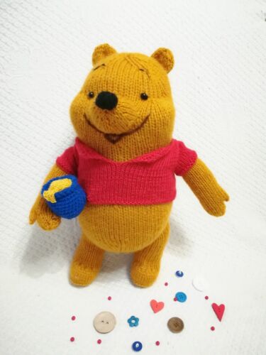 Toy knitting patterns - Knit your Winnie the Pooh, height 16 inches - Picture 1 of 9