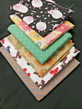 NEW Lot of Six Fat Quarters Fabric/Sewing or Quilting Cotton