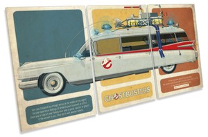 Ghostbusters Ecto-1 Car Film Movie TREBLE CANVAS WALL ART ...