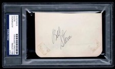 Bill Stern (d.1971) signed cut signature album page autograph PSA DNA auto HOF