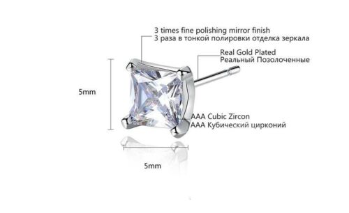 Damen Ohrringe Ohrstecker Rhodiniert Cubic Zirkonia Kinder Ohrschmuck Earrings - Bild 5 von 5