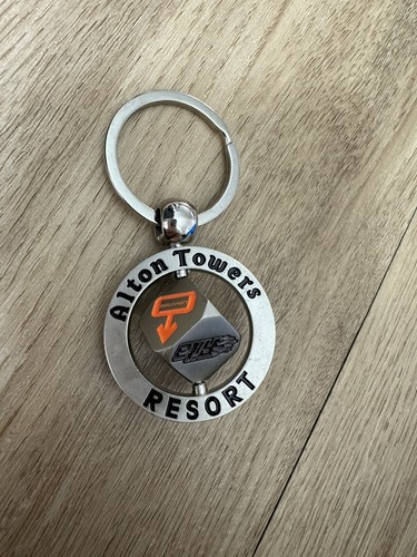 Keyring Key Ring - Alton Towers, Dice Spinner Nemesis Smiler Rita Oblivion Rides - Picture 3 of 3