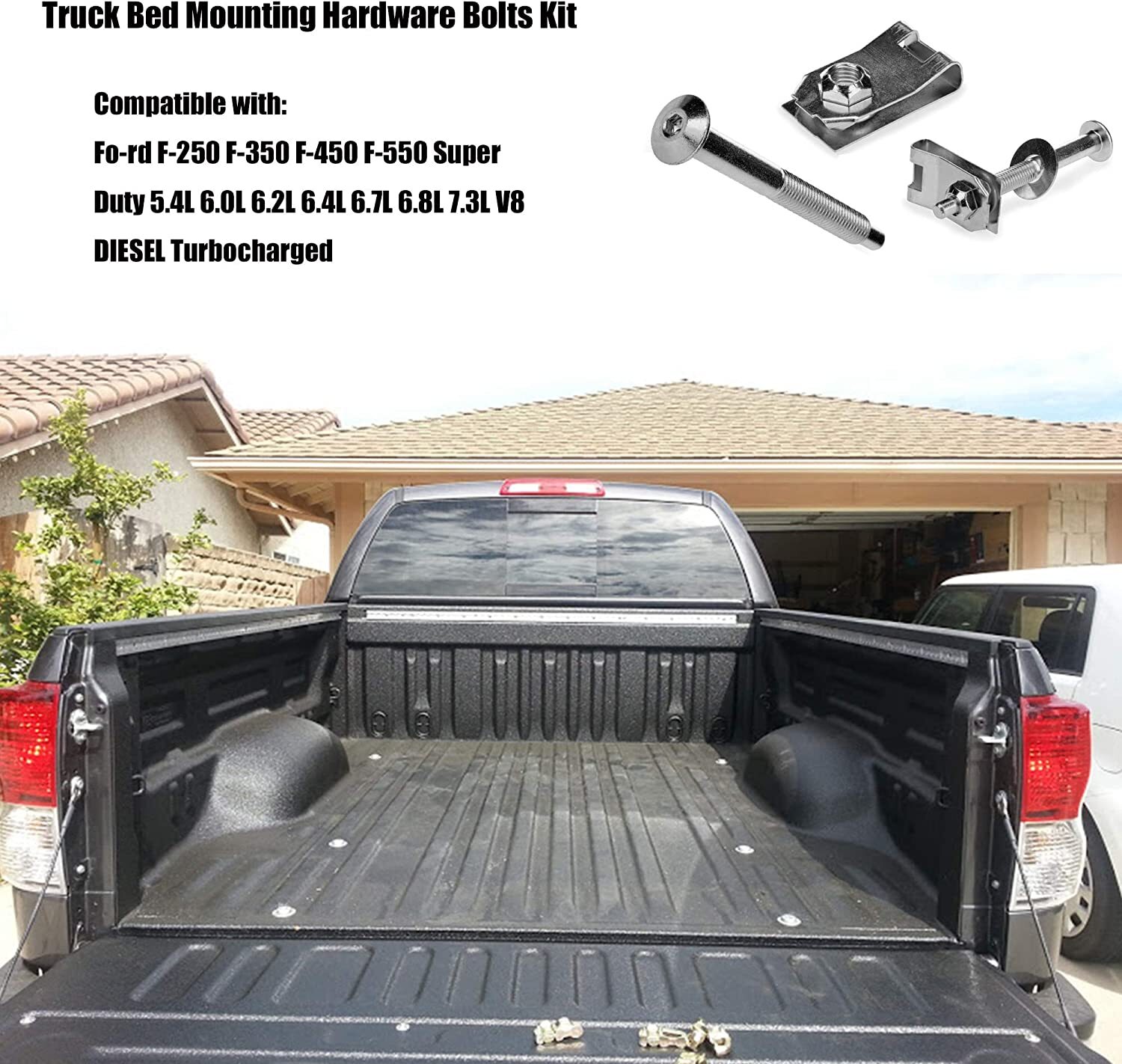 Truck Bed Mounting Hardware Bolts Kit For Ford Super Duty F250 F350