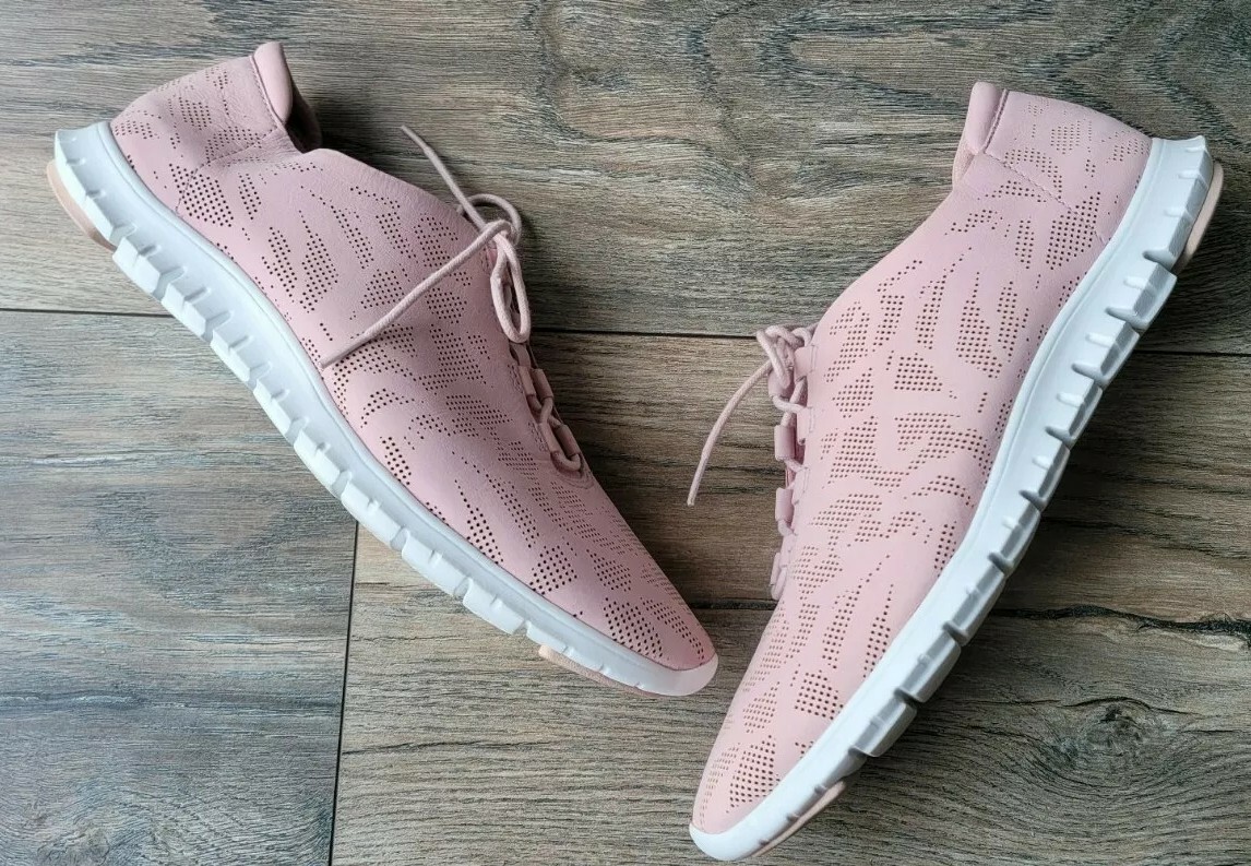 Zerogrand Lace Up Shoes Pink Blush Size 