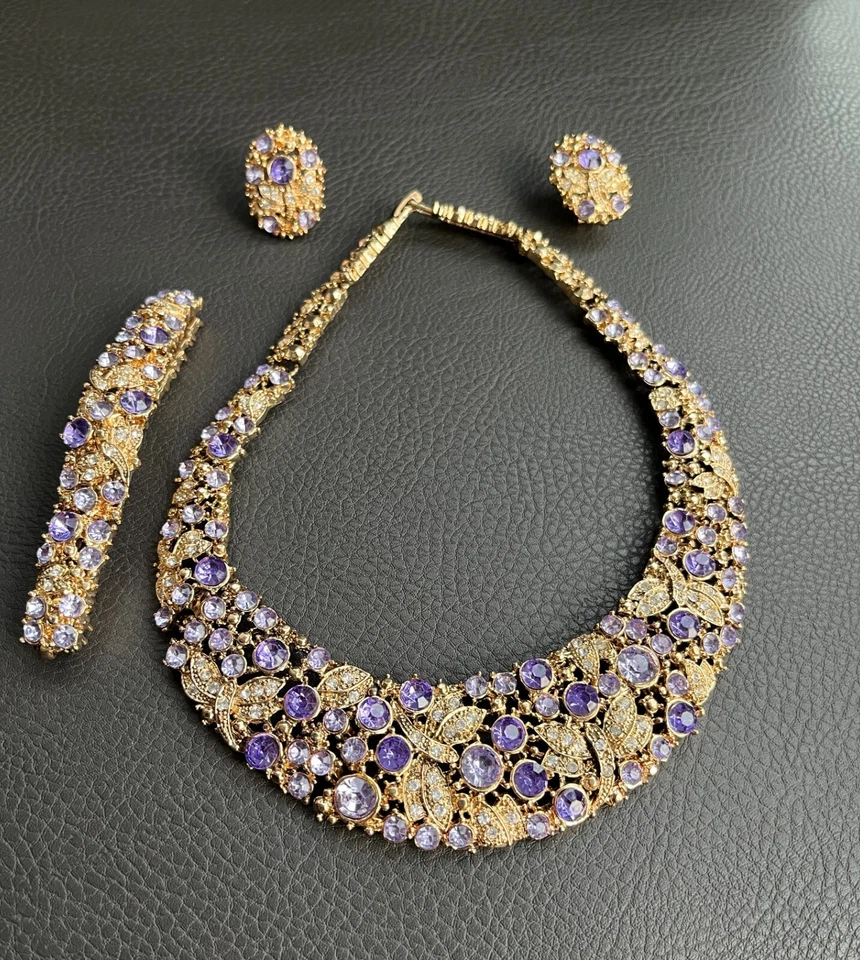 Halsketten-Set mit Armband/ Necklace Set with bracelet/ Choker set