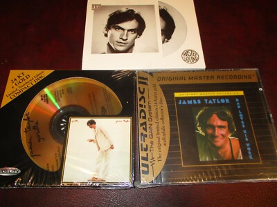 JAMES TAYLOR Dad Loves His Work RARE MFSL 24 KARAT Gold CD +  JT CBS 24K