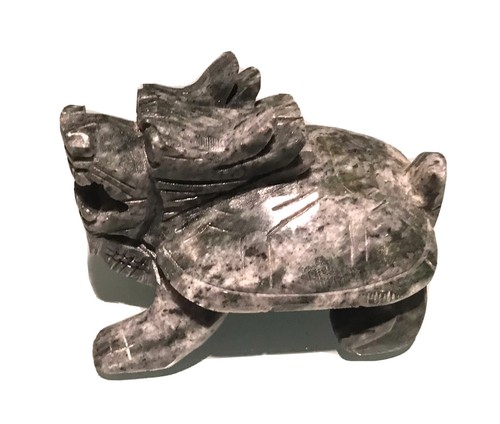 Vintage Chinese Marble Carved Natural Stone Animal Foo Dog Figurine Sculpture - Picture 4 of 9