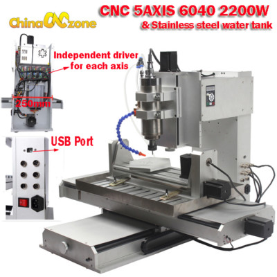 HY-6040 5 Axis 2200W CNC Aluninum Router Machine for Drilling