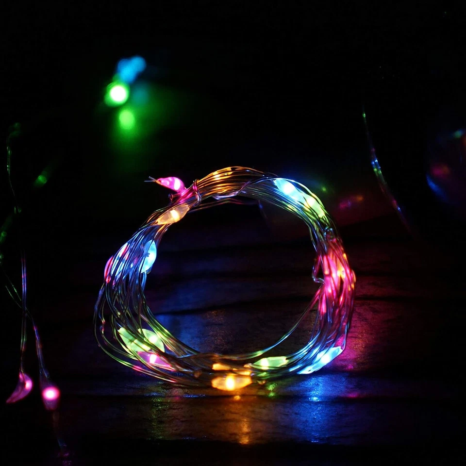 20 LED Solar Wine Bottle Cork Shaped String Fairy Lights Night Lamps Xmas Decor - Image 3 of 4