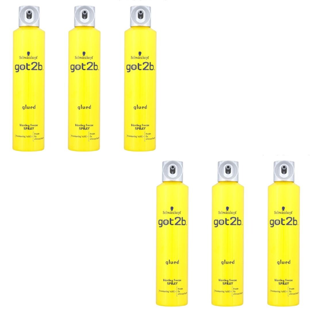 Schwarzkopf Glued Blasting Freeze Hair 'Spray' with Ultimate Hold 300ml, 6 Pack in White | Size: 300ml - Image 12