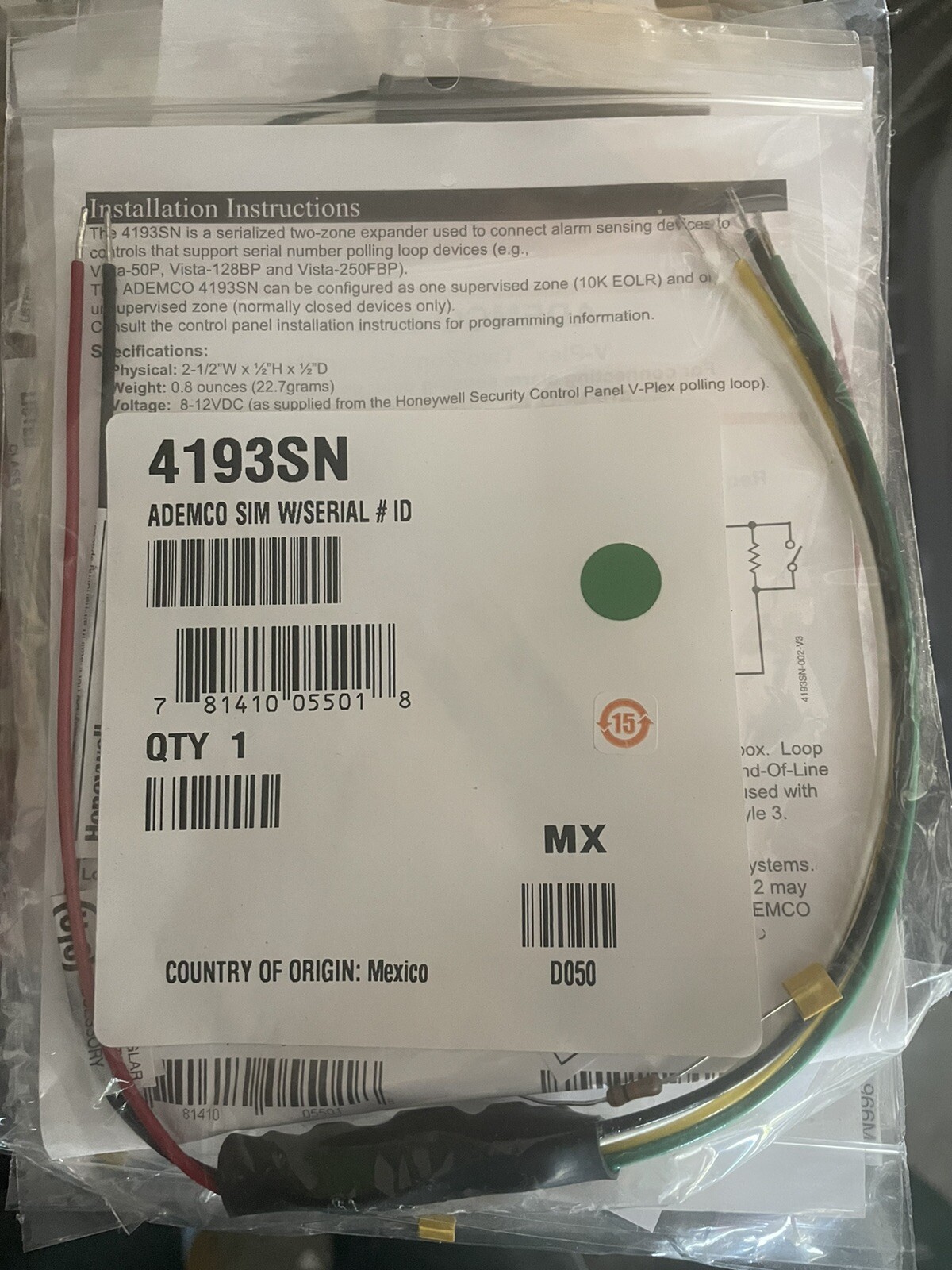 Honeywell 4193SN 2 Zone V-Plex Expander 781410055018| eBay