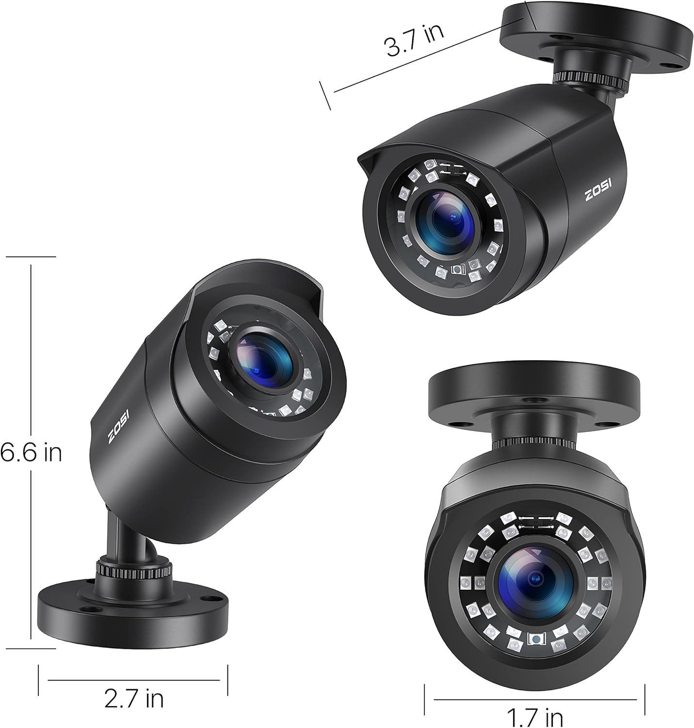2.0MP 1080P 1920TVL Outdoor Indoor Security Camera,Hybrid 4-In-1 TVI/CVI/AHD/CVB