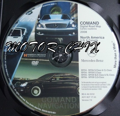 Mercedes-Benz Navigation Disc DVD COMAND MBUSA Part #BQ6460243 Version 8.0
